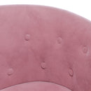 lænestol velour lyserød