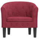 lænestol velour vinrød