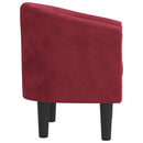 lænestol velour vinrød