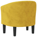 lænestol velour gul
