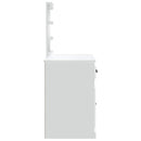 makeupbord med LED-lys 90x42x132,5 cm hvid