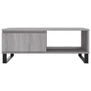 sofabord 90x60x35 cm konstrueret træ grå sonoma-eg