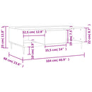 sofabord 104x60x35 cm konstrueret træ hvid