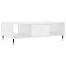 sofabord 104x60x35 cm konstrueret træ hvid højglans