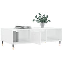 sofabord 104x60x35 cm konstrueret træ hvid højglans