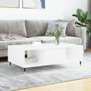 sofabord 104x60x35 cm konstrueret træ hvid højglans