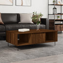 sofabord 104x60x35 cm konstrueret træ brun egetræsfarve