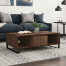 sofabord 104x60x35 cm konstrueret træ brun egetræsfarve