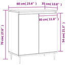 skænk 60x35x70 cm konstrueret træ hvid