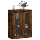 væghængt skab 69,5x34x90 cm konstrueret træ røget sonoma-eg