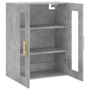 væghængt skab 69,5x34x90 cm konstrueret træ betongrå