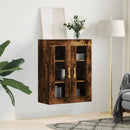 væghængt skab 69,5x34x90 cm konstrueret træ røget sonoma-eg