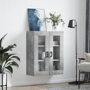 væghængt skab 69,5x34x90 cm konstrueret træ betongrå