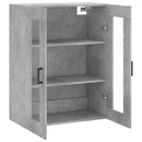 væghængt skab 69,5x34x90 cm konstrueret træ betongrå