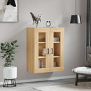væghængt skab 69,5x34x90 cm konstrueret træ sonoma-eg