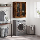 væghængt skab 69,5x34x90 cm konstrueret træ røget sonoma-eg