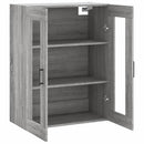 væghængt skab 69,5x34x90 cm konstrueret træ grå sonoma-eg