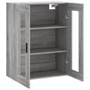 væghængt skab 69,5x34x90 cm konstrueret træ grå sonoma-eg