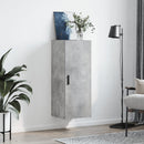 vægskab 34,5x34x90 cm konstrueret træ betongrå