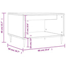 sofabord 60x50x40 cm konstrueret træ hvid