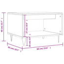 sofabord 60x50x40 cm konstrueret træ sonoma-eg