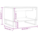 sofabord 60x50x40 cm konstrueret træ betongrå