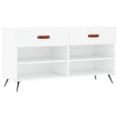 skobænk 102x35x55 cm konstrueret træ hvid