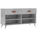 skobænk 102x35x55 cm konstrueret træ betongrå