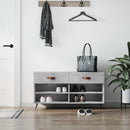 skobænk 102x35x55 cm konstrueret træ betongrå