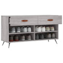 skobænk 102x35x55 cm konstrueret træ grå sonoma-eg