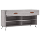skobænk 102x35x55 cm konstrueret træ grå sonoma-eg