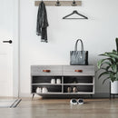 skobænk 102x35x55 cm konstrueret træ grå sonoma-eg