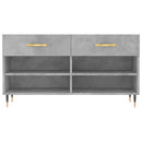skobænk 102x35x55 cm konstrueret træ betongrå
