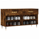 skobænk 102x35x55 cm konstrueret træ røget egetræsfarve