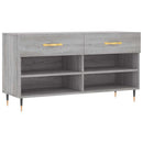 skobænk 102x35x55 cm konstrueret træ grå sonoma-eg