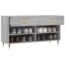 skobænk 102x35x55 cm konstrueret træ grå sonoma-eg
