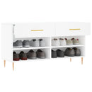 skobænk 102x35x55 cm konstrueret træ hvid