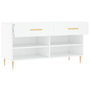 skobænk 102x35x55 cm konstrueret træ hvid