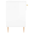 skobænk 102x35x55 cm konstrueret træ hvid højglans