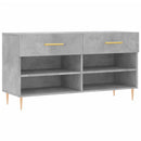 skobænk 102x35x55 cm konstrueret træ betongrå