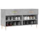 skobænk 102x35x55 cm konstrueret træ betongrå