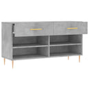 skobænk 102x35x55 cm konstrueret træ betongrå