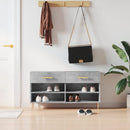 skobænk 102x35x55 cm konstrueret træ betongrå