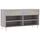 skobænk 102x35x55 cm konstrueret træ grå sonoma-eg