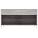 skobænk 102x35x55 cm konstrueret træ grå sonoma-eg