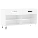 skobænk 102x35x55 cm konstrueret træ hvid
