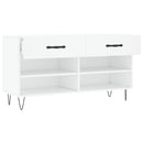 skobænk 102x35x55 cm konstrueret træ hvid