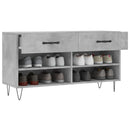 skobænk 102x35x55 cm konstrueret træ betongrå