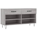 skobænk 102x35x55 cm konstrueret træ grå sonoma-eg