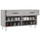 skobænk 102x35x55 cm konstrueret træ grå sonoma-eg